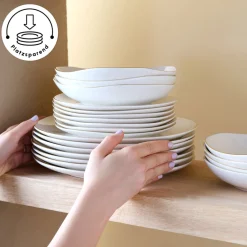 Karaca Stream Bone Middle 53-teiliges Tafelservice für 12 Personen Gold Online