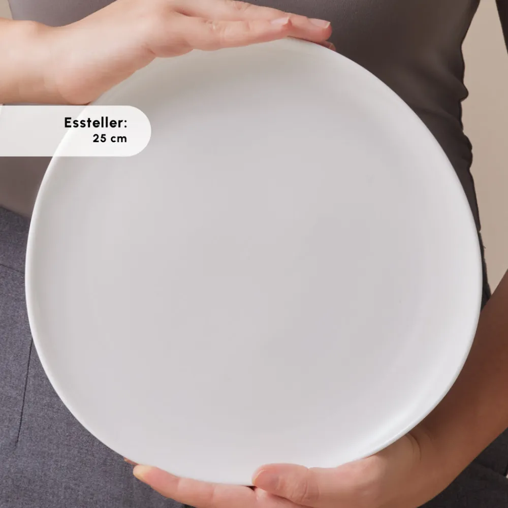 Karaca Stream Bone Middle 34-teiliges Frühstücksset für 6 Personen – Weiß Weıß01 Hot