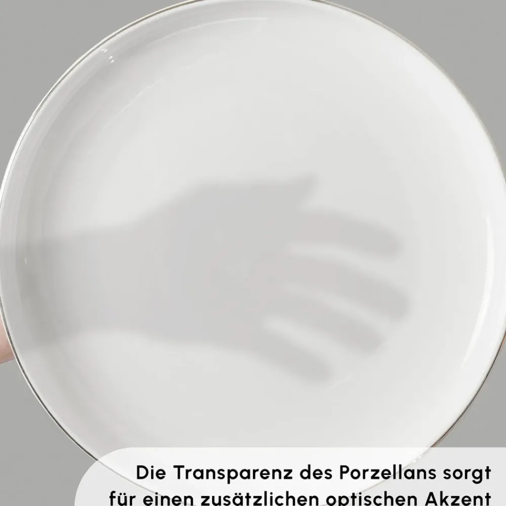 Karaca Stream Bone New Saturn 59-Teiliges 12-Personen Geschirrset Platin Platın Hot