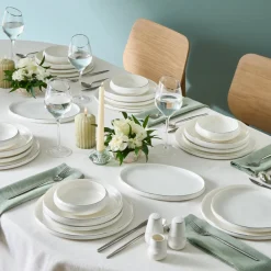 Karaca Stream Bone Sunset Platin, 53-teiliges 12-Personen-Geschirrset Platın Discount