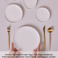 Karaca Stream Pure Cordelia 20-Teiliges 6-Personen Frühstücksset Weıß Best