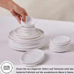 Karaca Stream Pure Cordelia 20-Teiliges 6-Personen Frühstücksset Weıß Best