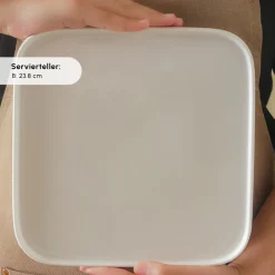 Karaca Stream Pure Cubique 35-Teiliges 6-Personen Frühstücksset Quadrat Weıß01