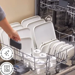 Karaca Stream Pure Cubique 35-Teiliges 6-Personen Frühstücksset Quadrat Weıß01