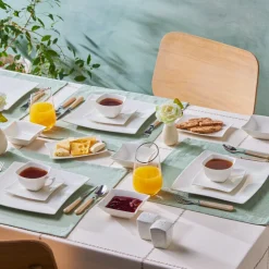 Karaca Stream Pure Perfect Weiß 32-Teiliges 6-Personen Frühstücksset Quadrat Weıß01 Clearance