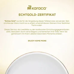 Karaca Stream Pure Sunset 34-Teiliges 6-Personen Frühstücksset Gold Discount