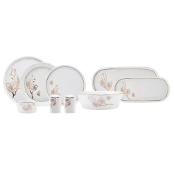 Karaca Streamline Cassini New Generation Bone Dinner Set 59 Teile für 12 Personen Gold Best