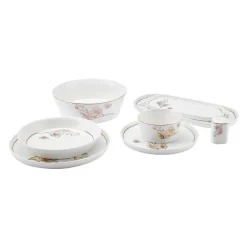 Karaca Streamline Cassini New Generation Bone Dinner Set 59 Teile für 12 Personen Gold Best