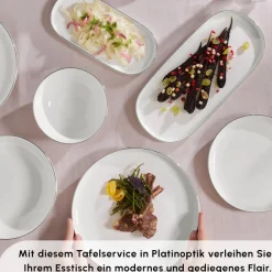 Karaca Streamline Favaro 53-Teiliges 12-Personen Geschirrset Platin Platın Outlet
