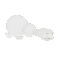Karaca Streamline Hole 28 Teilig Frühstücksset und Servierschalen für 6 Personen Gold Clearance