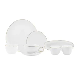 Karaca Streamline Middle 28 Teile für 6 Personen Frühstücks-/Service-Set Gold