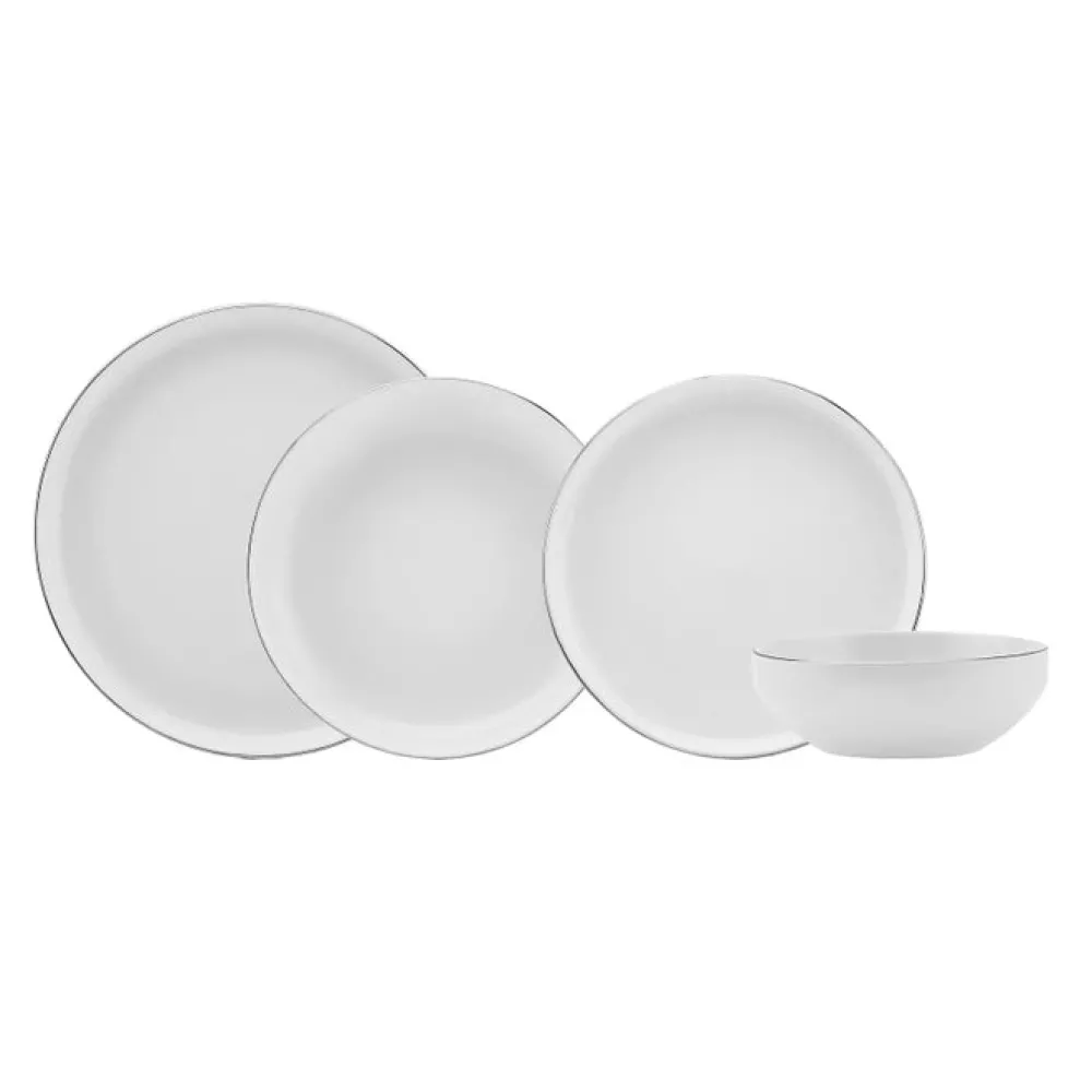 Karaca Streamline New Saturn V2 Platin Geschirrset für 6 Personen, 24-teilig Platın Best