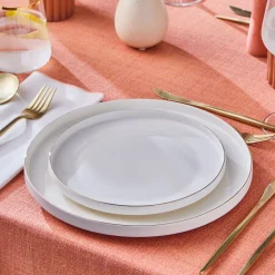 Karaca Streamline New Saturn Gold 24-teiliges Tafelservice, 6 Personen Weıß01 Hot
