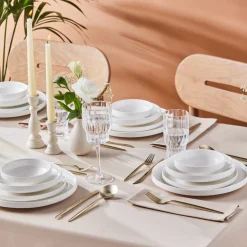 Karaca Streamline New Saturn Weiß 24-teiliges Tafelservice, 6 Personen Beyaz Best