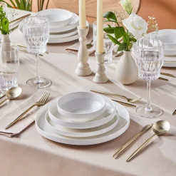Karaca Streamline New Saturn Weiß 24-teiliges Tafelservice, 6 Personen Beyaz Best