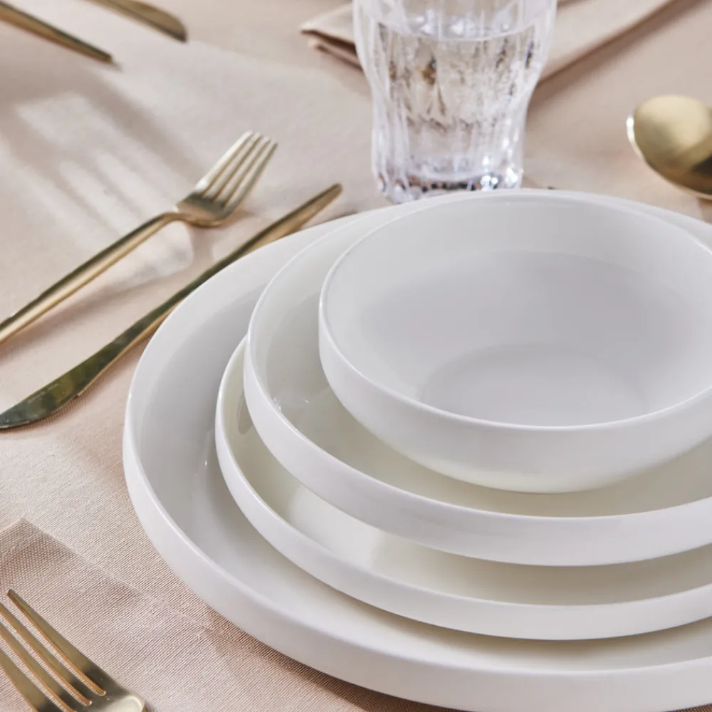 Karaca Streamline New Saturn Weiß 24-teiliges Tafelservice, 6 Personen Beyaz Best
