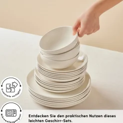 Karaca Streamline Remi 24-teiliges Tafelservice für 6 Personen Beyaz Sale