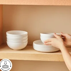 Karaca Streamline Remi 24-teiliges Tafelservice für 6 Personen Beyaz Sale