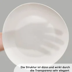 Karaca Streamline Rubicon 24-teiliges Tafelset für 6 Personen, Weiß Multıfarben
