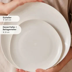 Karaca Streamline Rubicon 24-teiliges Tafelset für 6 Personen, Weiß Multıfarben