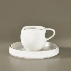 Karaca Streamline Sunset 6-teiliges Kaffeetassen-Set für 6 Personen, 100 ml Weıß01 Discount