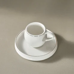 Karaca Streamline Sunset 6-teiliges Kaffeetassen-Set für 6 Personen, 100 ml Weıß01 Discount