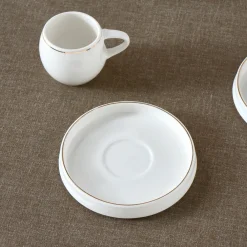 Karaca Streamline Sunset 6-teiliges Kaffeetassen-Set für 6 Personen, 100 ml Weıß01 Discount