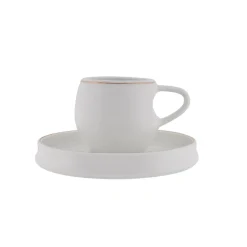 Karaca Streamline Sunset 6-teiliges Kaffeetassen-Set für 6 Personen, 100 ml Weıß01 Discount