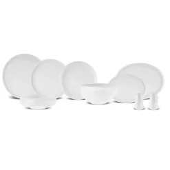 Karaca Streamline Sunset Geschirrset für 4 Personen, 21-teilig Weıß01 Best