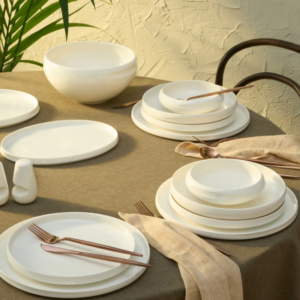 Karaca Streamline Sunset Geschirrset für 4 Personen, 21-teilig Weıß01 Best