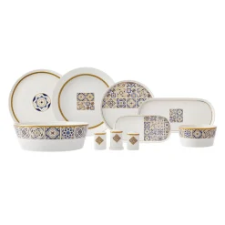 Karaca Streamline Ventura New Generation Bone 59 Teilig Geschirrset für 12 Personen Multıfarben Clearance