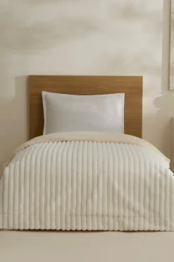 Karaca Stripe Sherpa Weiße Decke 150x200 Beyaz Hot