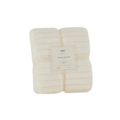 Karaca Stripe Sherpa Weiße Decke 130x150 Beyaz Clearance