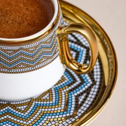 Karaca Suadiye Kaffeetassen-Set für 6 Personen, 90 ml Multıfarben Clearance