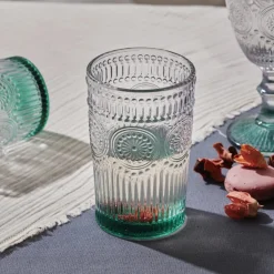 Karaca Sunflower Getränke Glas, Grün Grün01 Online
