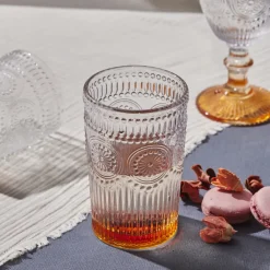 Karaca Sunflower Getränke Glas, Orange Orange01 Sale
