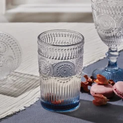 Karaca Sunflower Getränke Glas, Blau Blau01 Sale