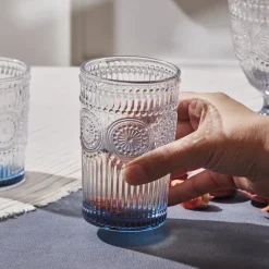 Karaca Sunflower Getränke Glas, Blau Blau01 Sale