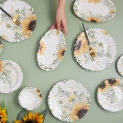 Karaca Sunflower 26-teiliges Frühstücksset und Servierschalen für 6 Personen Multıfarben Hot