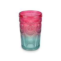 Karaca Sunflower Trinkglas Rot Grün 330 ml Rot02 Discount