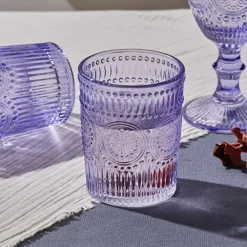Karaca Sunflower Wasserglas Lila Mor Online