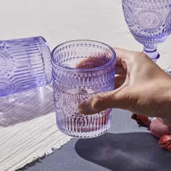 Karaca Sunflower Wasserglas Lila Mor Online