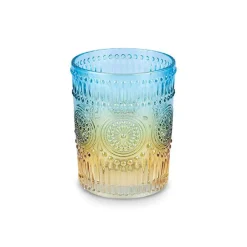 Karaca Sunflower Wasserglas 250 ml, Blau Gelb Sale