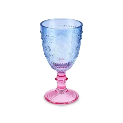 Karaca Sunflower Weinglas 314 ml, Blau Rosa Blau01 Outlet