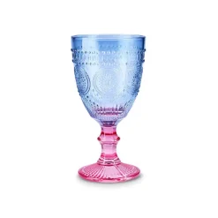 Karaca Sunflower Weinglas 314 ml, Blau Rosa Blau01 Outlet