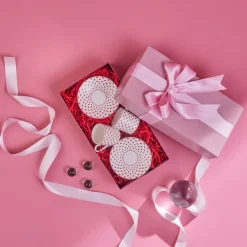 Karaca Sweet Love für 2 Personen Kaffeetasse, 90 ml Weıß Rot New