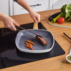 Karaca Swiss Crystal 28 cm Induktions Grillpfanne, Creamy Creme01 Sale