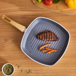 Karaca Swiss Crystal 28 cm Induktions Grillpfanne, Creamy Creme01 Sale
