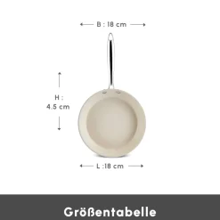 Karaca Swiss Crystal Almond Cream Pfanne mit Edelstahlgriff 22 cm Creme01 Discount