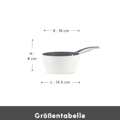 Karaca Swiss Crystal Almond Cream Stielkasserolle mit Edelstahlgriff 18 cm Creme01 New
